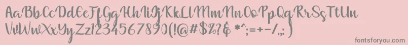 muliana Font – Gray Fonts on Pink Background