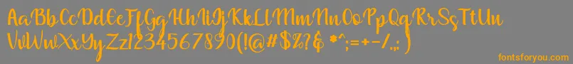 muliana Font – Orange Fonts on Gray Background