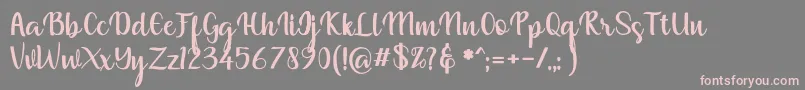 muliana Font – Pink Fonts on Gray Background