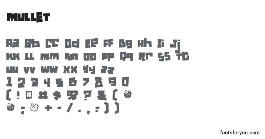 Schriftart MULLET   (135098) – Alphabet, Zahlen, spezielle Symbole