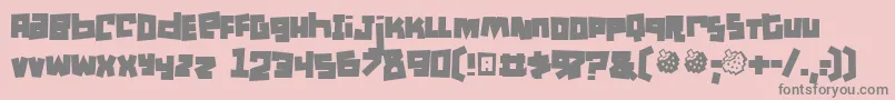 MULLET   Font – Gray Fonts on Pink Background