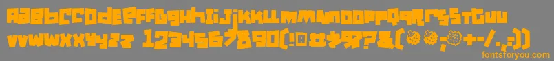 MULLET   Font – Orange Fonts on Gray Background