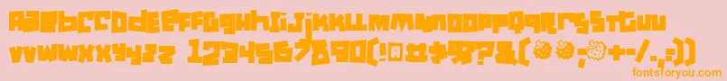 MULLET   Font – Orange Fonts on Pink Background