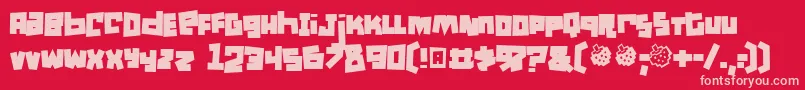 Więcej informacji o czcionce MULLET Czcionka MULLET – różowe czcionki na czerwonym tle
