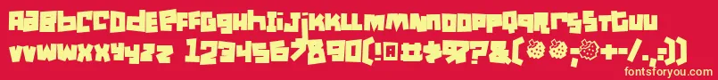 MULLET   Font – Yellow Fonts on Red Background