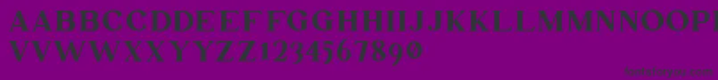 Шрифт Mullion Demo Version – чёрные шрифты на фиолетовом фоне