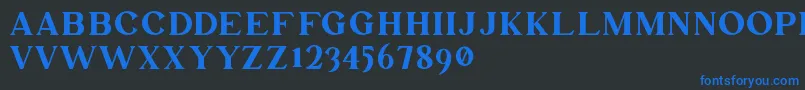 Mullion Demo Version Font – Blue Fonts on Black Background