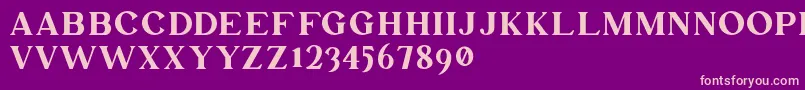 Mullion Demo Version Font – Pink Fonts on Purple Background