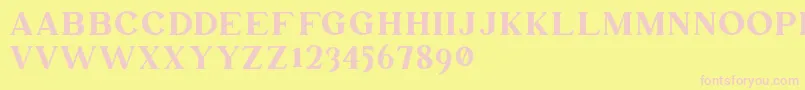 Mullion Demo Version Font – Pink Fonts on Yellow Background