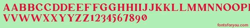 Mullion Demo Version Font – Red Fonts on Green Background