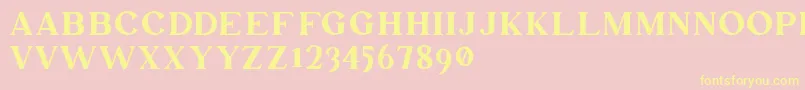 Mullion Demo Version Font – Yellow Fonts on Pink Background