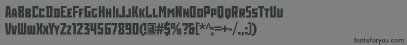 フォントRodchenkoCondensedBold – 黒い文字の灰色の背景