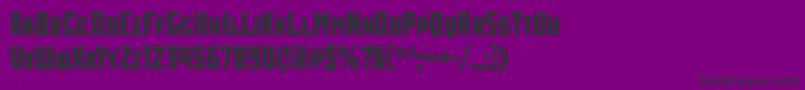 Czcionka RodchenkoCondensedBold – czarne czcionki na fioletowym tle
