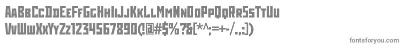 RodchenkoCondensedBold-fontti – harmaat kirjasimet valkoisella taustalla