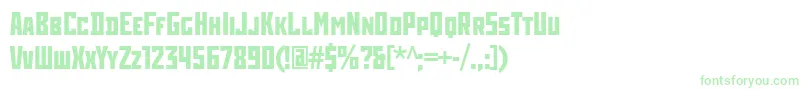 RodchenkoCondensedBold-fontti – vihreät fontit valkoisella taustalla