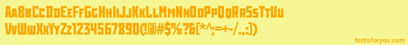 Шрифт RodchenkoCondensedBold – оранжевые шрифты на жёлтом фоне