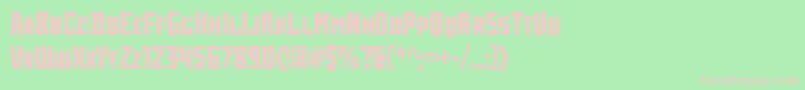 フォントRodchenkoCondensedBold – 緑の背景にピンクのフォント