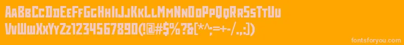 RodchenkoCondensedBold Font – Pink Fonts on Orange Background