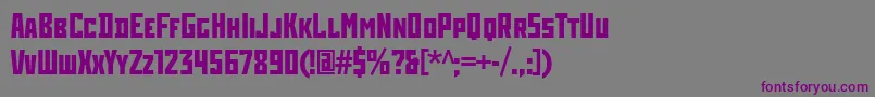 RodchenkoCondensedBold-fontti – violetit fontit harmaalla taustalla