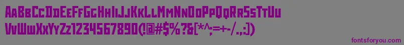 RodchenkoCondensedBold Font – Purple Fonts on Gray Background