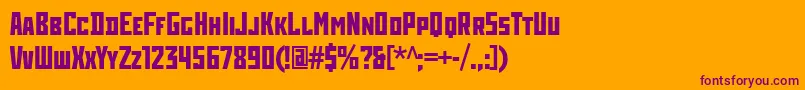 RodchenkoCondensedBold Font – Purple Fonts on Orange Background