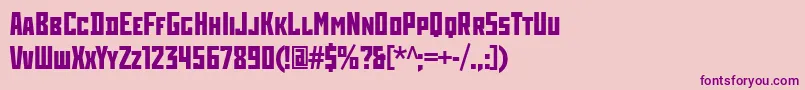 フォントRodchenkoCondensedBold – ピンクの背景に紫のフォント