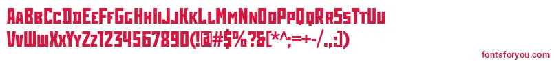 フォントRodchenkoCondensedBold – 赤い文字