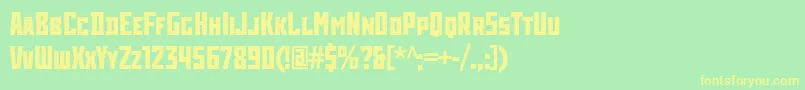 Шрифт RodchenkoCondensedBold – жёлтые шрифты на зелёном фоне