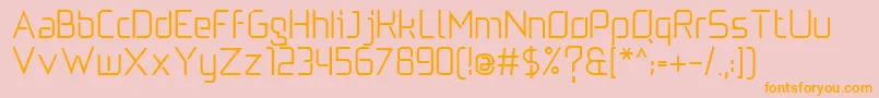 5e Font – Orange Fonts on Pink Background