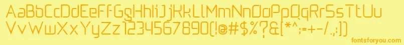 5e Font – Orange Fonts on Yellow Background