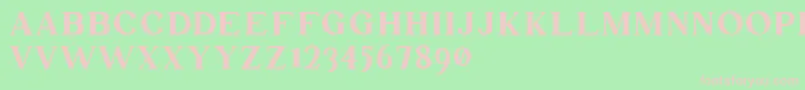Mullion Demo Version Font – Pink Fonts on Green Background