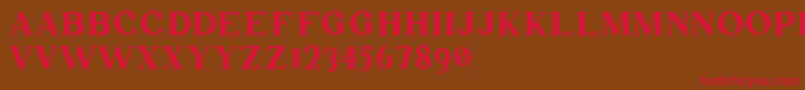 Mullion Demo Version Font – Red Fonts on Brown Background