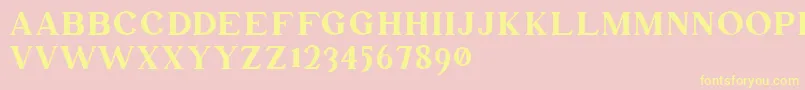Mullion Demo Version Font – Yellow Fonts on Pink Background