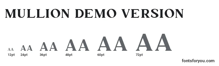 Размеры шрифта Mullion Demo Version (135100)