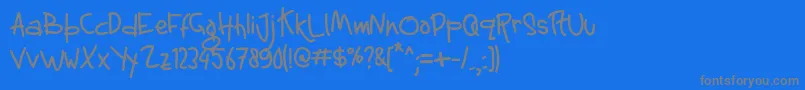 フォントMultikultural – 青い背景に灰色の文字