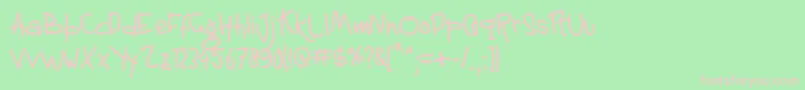 Multikultural Font – Pink Fonts on Green Background