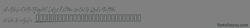 MungSignature-Schriftart – Schwarze Schriften auf grauem Hintergrund