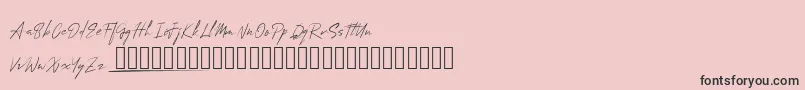 MungSignature Font – Black Fonts on Pink Background