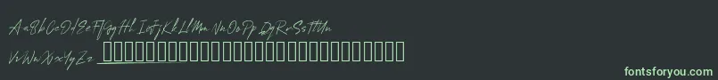 MungSignature Font – Green Fonts on Black Background