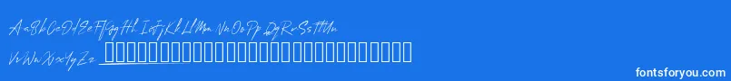 MungSignature Font – White Fonts on Blue Background