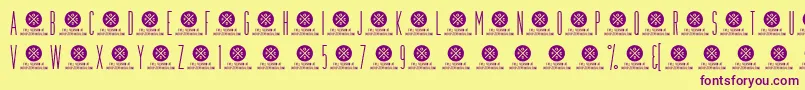 Munich Demo Font – Purple Fonts on Yellow Background