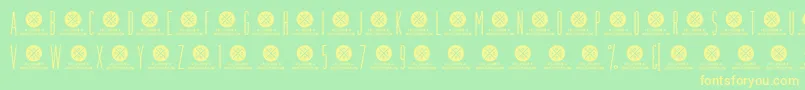 Munich Demo Font – Yellow Fonts on Green Background