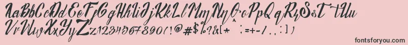 Munich Font – Black Fonts on Pink Background