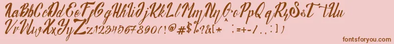 Munich Font – Brown Fonts on Pink Background