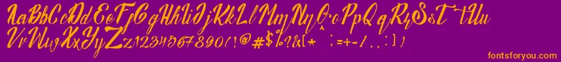 Munich Font – Orange Fonts on Purple Background