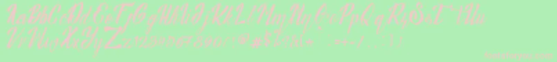 Munich Font – Pink Fonts on Green Background