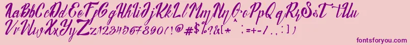 Munich Font – Purple Fonts on Pink Background