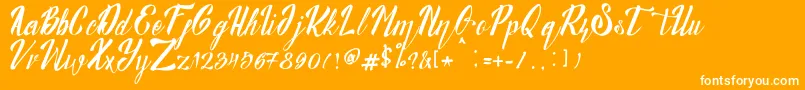 Munich Font – White Fonts on Orange Background