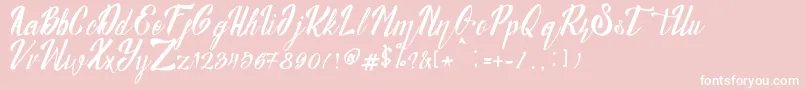 Munich Font – White Fonts on Pink Background