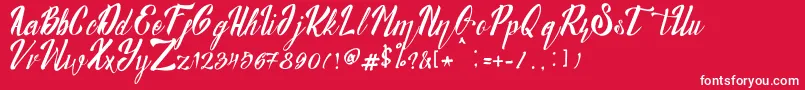 Munich Font – White Fonts on Red Background